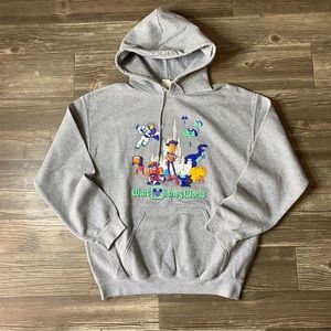 NWT Grey Unisex Disneyland Resort Toy Story Fleece Lined Hoodie.